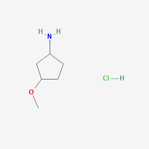 molecular formula C6H14ClNO B1381185 3-Methoxycyclopentanamine hydrochloride CAS No. 1788043-92-4