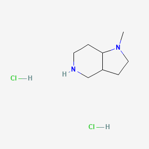 molecular formula C8H18Cl2N2 B1381186 1-methyl-octahydro-1H-pyrrolo[3,2-c]pyridine dihydrochloride CAS No. 172281-71-9