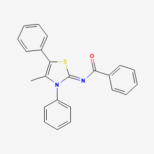 molecular formula C23H18N2OS B13811907 N-(4-Methyl-3,5-diphenyl-3H-thiazol-2-ylidene)-benzamide CAS No. 1011794-29-8