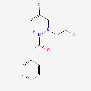 molecular formula C14H16Cl2N2O B13811933 Acetic acid, phenyl-, 2,2-bis(2-chloroallyl)hydrazide CAS No. 7696-76-6