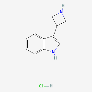 molecular formula C11H13ClN2 B1381196 3-(Azetidin-3-yl)-1H-indole hydrochloride CAS No. 1951439-34-1
