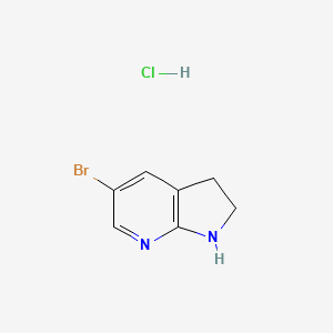 molecular formula C7H8BrClN2 B1381199 5-bromo-1H,2H,3H-pyrrolo[2,3-b]pyridine hydrochloride CAS No. 1810070-18-8
