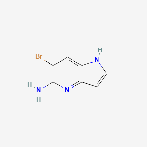 molecular formula C7H6BrN3 B1381200 6-bromo-1H-pyrrolo[3,2-b]pyridin-5-amine CAS No. 1820666-14-5
