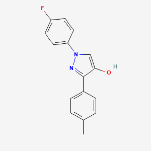 molecular formula C16H13FN2O B1381202 1-(4-Fluorophenyl)-3-p-tolyl-1H-pyrazol-4-ol CAS No. 1202030-41-8