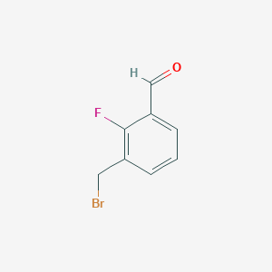 molecular formula C8H6BrFO B1381205 3-(Bromomethyl)-2-fluorobenzaldehyde CAS No. 1379307-88-6