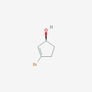 molecular formula C5H7BrO B13812058 2-Cyclopenten-1-ol,3-bromo-,(1S)-(9CI) 
