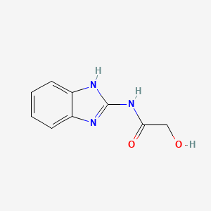 molecular formula C9H9N3O2 B13812060 N-(1H-benzimidazol-2-yl)-2-hydroxyacetamide 