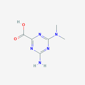 molecular formula C6H9N5O2 B1381208 4-Amino-6-(dimethylamino)-1,3,5-triazine-2-carboxylic acid CAS No. 1379173-03-1