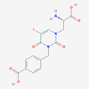 4-[[3-[(2S)-2-amino-2-carboxyethyl]-5-iodo-2,6-dioxopyrimidin-1-yl]methyl]benzoic acid