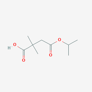molecular formula C9H16O4 B1381210 2,2-Dimethyl-4-oxo-4-(propan-2-yloxy)butanoic acid CAS No. 1803601-41-3