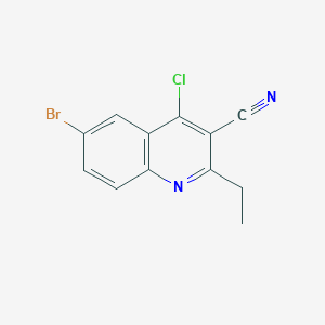 6-Bromo-4-chloro-2-ethylquinoline-3-carbonitrile