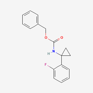 molecular formula C17H16FNO2 B1381219 BENZYL N-[1-(2-FLUOROPHENYL)CYCLOPROPYL]CARBAMATE CAS No. 1820648-90-5