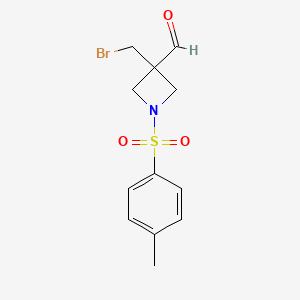 3-(Bromomethyl)-1-tosylazetidine-3-carbaldehyde