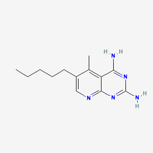 molecular formula C13H19N5 B13812288 Pyrido(2,3-d)pyrimidine, 2,4-diamino-5-methyl-6-pentyl- CAS No. 67466-14-2