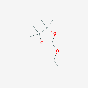 molecular formula C9H18O3 B13812291 2-Ethoxy-4,4,5,5-tetramethyl-1,3-dioxolane CAS No. 2203-73-8