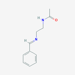 molecular formula C11H14N2O B13812315 N-{2-[(E)-Benzylideneamino]ethyl}acetamide 