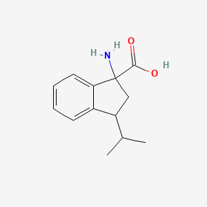 molecular formula C13H17NO2 B1381238 1-amino-3-(propan-2-yl)-2,3-dihydro-1H-indene-1-carboxylic acid CAS No. 1803591-59-4