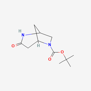 molecular formula C11H18N2O3 B1381239 tert-Butyl 3-oxo-2,6-diazabicyclo[3.2.1]octane-6-carboxylate CAS No. 1803571-82-5