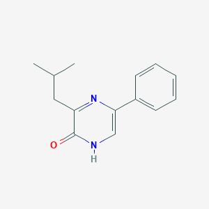 molecular formula C14H16N2O B138124 3-(2-Methylpropyl)-5-phenyl-2(1H)-pyrazinone CAS No. 128972-00-9