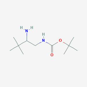 molecular formula C11H24N2O2 B1381241 (2-Amino-3,3-dimethyl-butyl)-carbamic acid tert-butyl ester CAS No. 1391116-69-0
