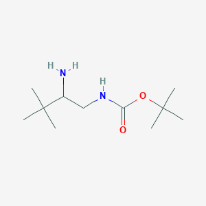 molecular formula C11H24N2O2 B1381241 tert-butyl N-(2-amino-3,3-dimethylbutyl)carbamate CAS No. 1391116-69-0