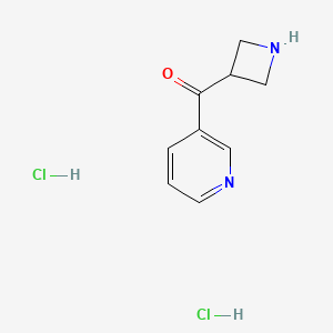 molecular formula C9H12Cl2N2O B1381245 氮杂环丁-3-基(吡啶-3-基)甲酮二盐酸盐 CAS No. 2098001-21-7