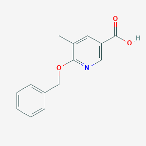 molecular formula C14H13NO3 B1381246 6-(Benzyloxy)-5-methylpyridine-3-carboxylic acid CAS No. 1355200-80-4