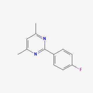 molecular formula C12H11FN2 B1381251 2-(4-Fluorophenyl)-4,6-dimethylpyrimidine CAS No. 1188093-74-4