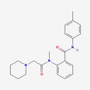 molecular formula C22H27N3O2 B13812533 N-(4-methylphenyl)-2-[methyl-(2-piperidin-1-ylacetyl)amino]benzamide CAS No. 55707-74-9