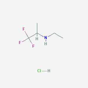 molecular formula C5H11ClF3N B1381256 Ethyl(1,1,1-trifluoropropan-2-yl)amine hydrochloride CAS No. 474510-56-0