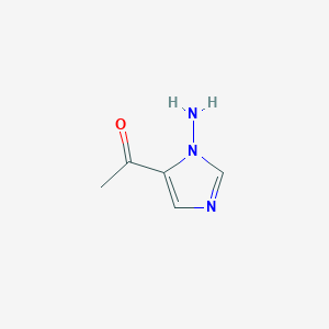 molecular formula C5H7N3O B13812563 Ethanone,1-(1-amino-1H-imidazol-5-YL)- 