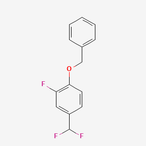 molecular formula C14H11F3O B1381258 1-(Benzyloxy)-4-(difluoromethyl)-2-fluorobenzene CAS No. 1803566-84-8
