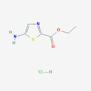 molecular formula C6H9ClN2O2S B1381259 Ethyl 5-aminothiazole-2-carboxylate hydrochloride CAS No. 1803583-69-8
