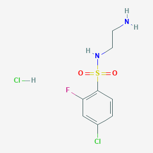 molecular formula C8H11Cl2FN2O2S B1381262 N-(2-aminoethyl)-4-chloro-2-fluorobenzene-1-sulfonamide hydrochloride CAS No. 1568443-45-7