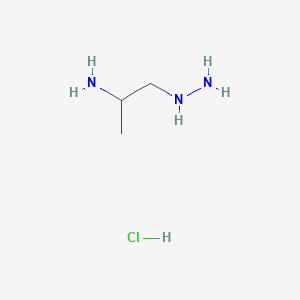 molecular formula C3H12ClN3 B1381263 (2-Aminopropyl)hydrazine hydrochloride CAS No. 1803560-99-7