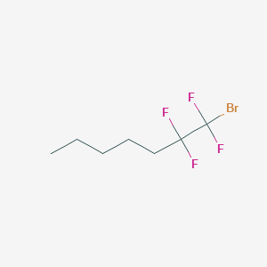molecular formula C7H11BrF4 B1381264 1-Bromo-1,1,2,2-tetrafluoroheptane CAS No. 1445995-85-6