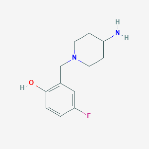 molecular formula C12H17FN2O B1381265 2-[(4-Aminopiperidin-1-yl)methyl]-4-fluorophenol CAS No. 1695315-38-8