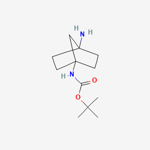 molecular formula C12H22N2O2 B1381266 tert-Butyl (4-aminobicyclo[2.2.1]heptan-1-yl)carbamate CAS No. 1630907-27-5
