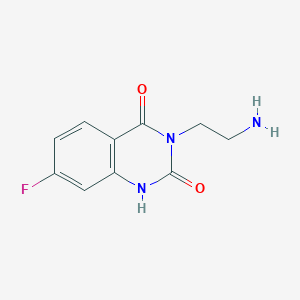 molecular formula C10H10FN3O2 B1381267 3-(2-氨基乙基)-7-氟喹唑啉-2,4(1H,3H)-二酮 CAS No. 1895500-49-8