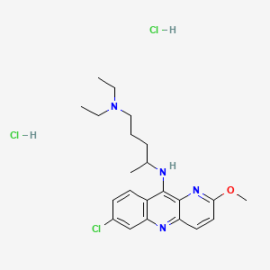 molecular formula C22H29ClN4O B13812693 N4-(7-Chloro-2-methoxybenzo(b)-1,5-naphthyridin-10-yl)-N1,N1-diethylpentane-1,4-diamine dihydrochloride CAS No. 22907-02-4