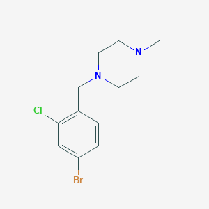 molecular formula C12H16BrClN2 B1381270 1-(4-Bromo-2-chlorobenzyl)-4-methylpiperazine CAS No. 1704080-58-9
