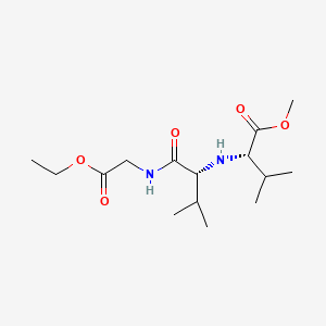 molecular formula C15H28N2O5 B13812729 methyl (2S)-2-[[(2R)-1-[(2-ethoxy-2-oxoethyl)amino]-3-methyl-1-oxobutan-2-yl]amino]-3-methylbutanoate 