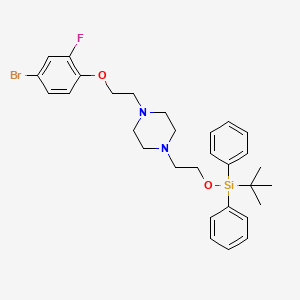 molecular formula C30H38BrFN2O2Si B1381273 1-(2-(4-Bromo-2-fluorophenoxy)ethyl)-4-(2-((tert-butyldiphenylsilyl)oxy)ethyl)piperazine CAS No. 1704081-76-4