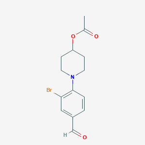 1-(2-Bromo-4-formylphenyl)piperidin-4-yl acetate