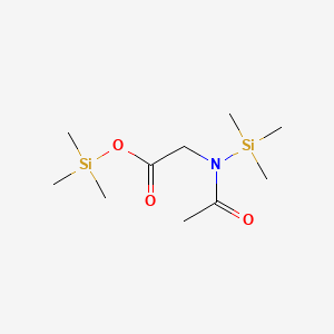 molecular formula C10H23NO3Si2 B13812746 Glycine, N-acetyl-N-(trimethylsilyl)-, trimethylsilyl ester 