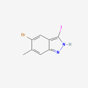 molecular formula C8H6BrIN2 B1381275 5-Bromo-3-iodo-6-methyl-1h-indazole CAS No. 1360954-43-3