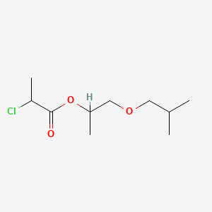 molecular formula C10H19ClO3 B13812753 Propanoic acid, 2-chloro-, 1-methyl-2-(2-methylpropoxy)ethyl ester CAS No. 67969-81-7