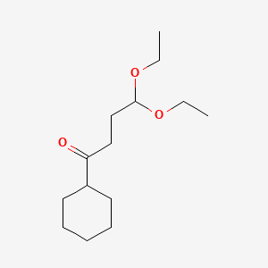 molecular formula C14H26O3 B13812889 1-Cyclohexyl-4,4-diethoxy-1-butanone 