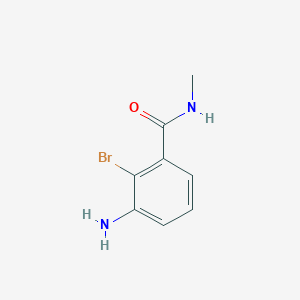 molecular formula C8H9BrN2O B1381293 3-氨基-2-溴-N-甲基苯甲酰胺 CAS No. 1566963-26-5