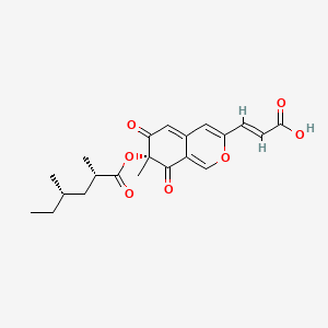 molecular formula C21H24O7 B13812961 Lunatoic acid A CAS No. 65745-48-4